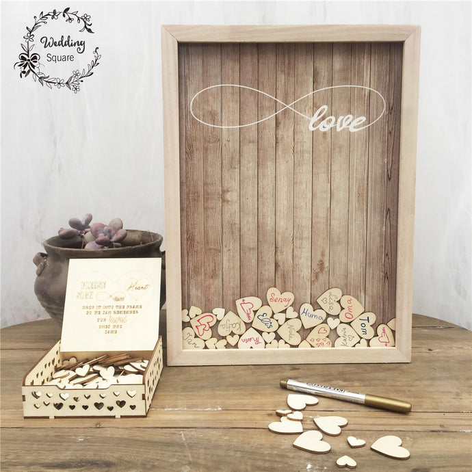 170pcs Hearts unique Wedding Decoration Rustic Sweet Wedding Guestbook\